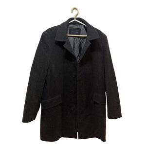 Men's Banana Republic Wool Cashmere Blend Overcoat Black Size XL